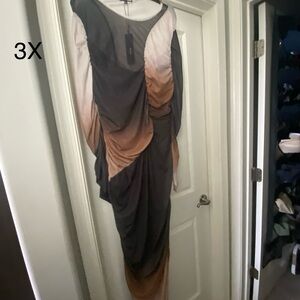 Fashion Nova Gray Asymmetrical Bodycon Dress